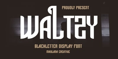 Waltzy Blackletter Display Font