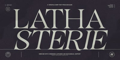 Lathasterie Variable Serif Family