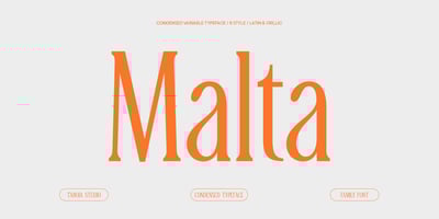 TBJ Malta Condensed Serif Family