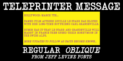 Teleprinter Message JNL