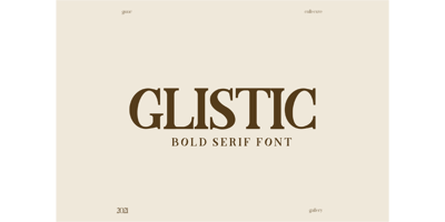 Glistic Bold Serif Font