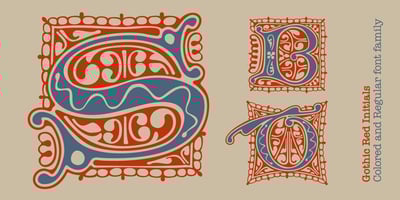 Gothic Red Initials