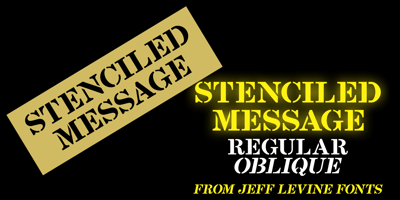 Stenciled Message JNL