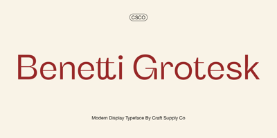 Benetti Grotesk
