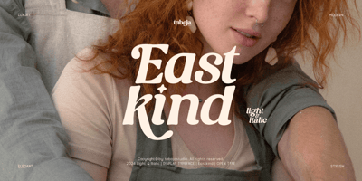 East kind Light Groovy Serif