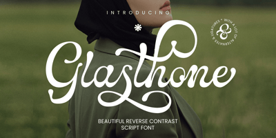 Glasthone Calligraphy font