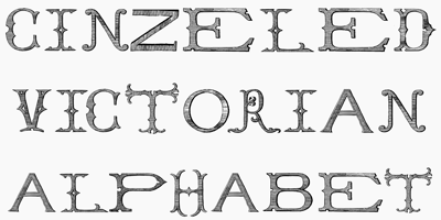 Cinzeled Victorian Alphabet