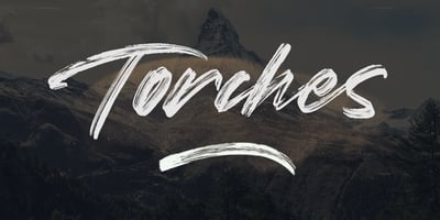 Torches Realistic Brush Font