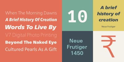 Neue Frutiger 1450