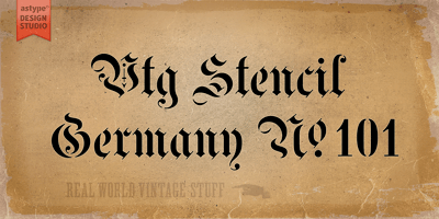 Vtg Stencil Germany No.101