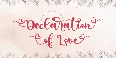 Declaration Of Love