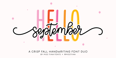 MTF Hello September Font Duo