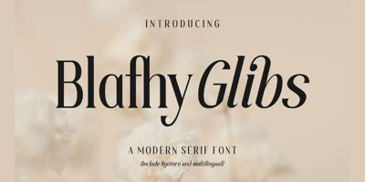 Blafhy Glibs Italic