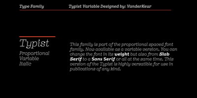 Typist Variable Prop Italic