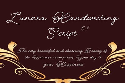 Lunara Handwriting Script 6.1