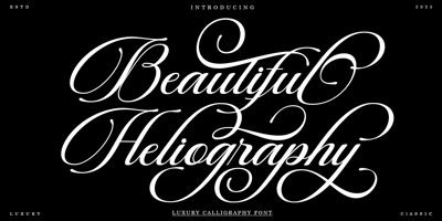Beautiful Heliography Script