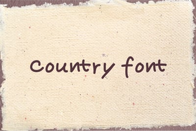 Country Font Handwritten font