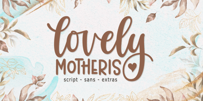 Lovely Motheris Font Duo Fuente Póster 1