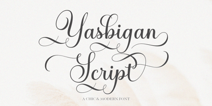 Yasbigan Script Font Poster 1