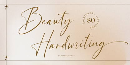 Beauty Handwriting Fuente Póster 1