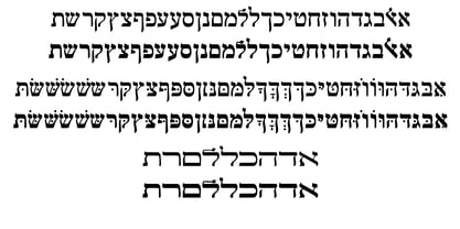 Hebrew Frank Std Font Poster 2