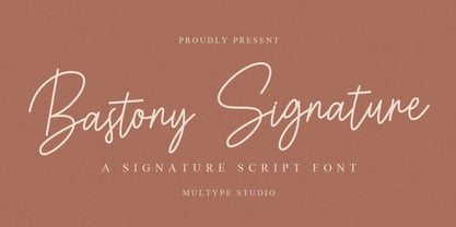 Bastony Signature Font Poster 1