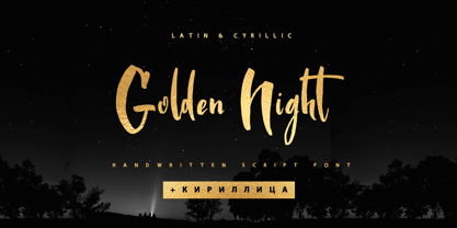 Golden Night Cyrillic Fuente Póster 1