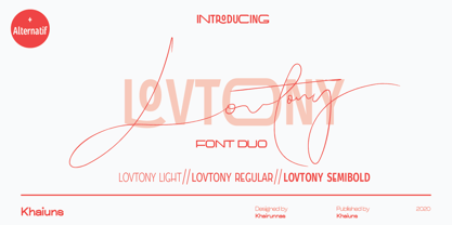 Lovtony Font Poster 1