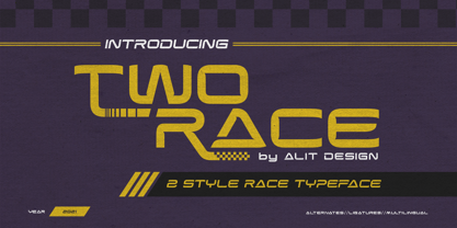 Two Race Font Poster 1