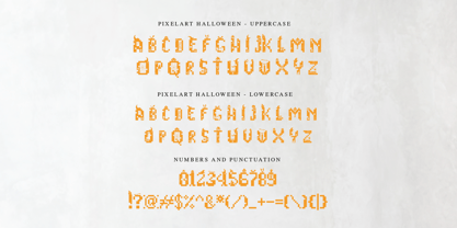 Pixelart Halloween Font Poster 5