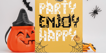 Pixelart Halloween Font Poster 4