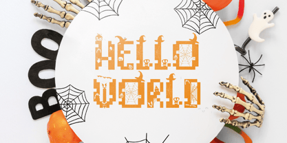 Pixelart Halloween Font Poster 8