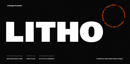 Litho Display Font Poster 1