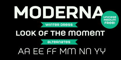 Moderna Font Poster 3