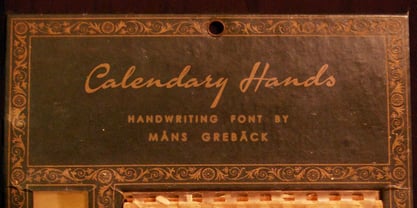 Calendary Hands Font Poster 1