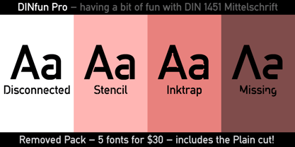 DINfun Pro Removed Font Poster 1