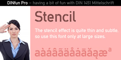 DINfun Pro Removed Font Poster 3