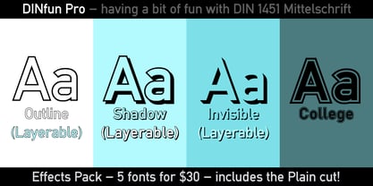 DINfun Pro Effects Font Poster 1