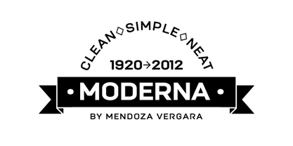 Moderna Font Poster 1