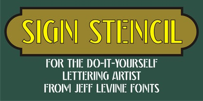 Sign Stencil JNL Font Poster 1