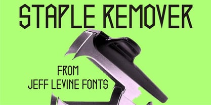 Staple Remover JNL Font Poster 1