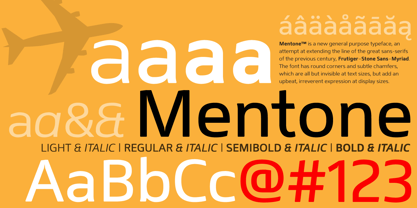 Mentone Font Poster 1