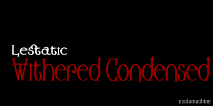 Lestatic Withered Condensed Font Poster 1