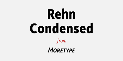 Rehn Condensed Font Poster 1