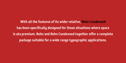 Rehn Condensed Font Poster 2