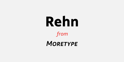 Rehn Font Poster 1