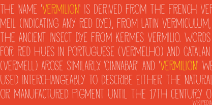 Vermilion Font Poster 2
