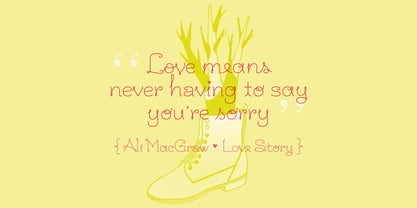 Love Story Font Poster 2