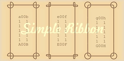 Simple Ribbon Fuente Póster 2
