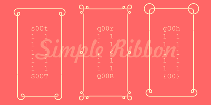 Simple Ribbon Font Poster 4